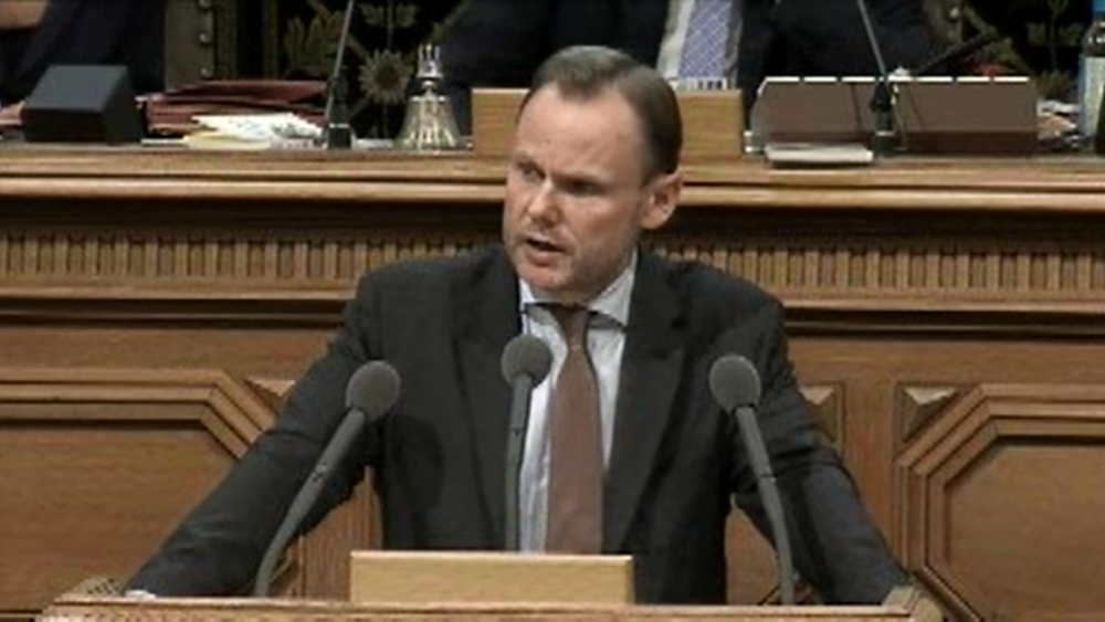 Andy Grote in der Aktuellen Stunde. Bild: Screenshot Bürgerschafts-Livestream.