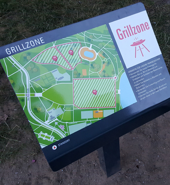 Grillzone-Schild