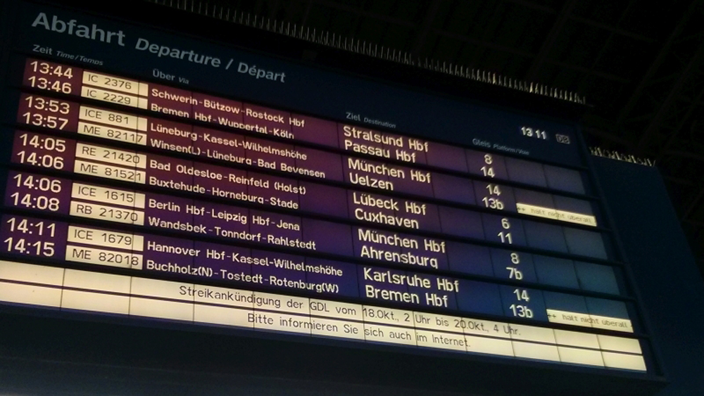 Bahnstreik: Vier Alternativen in Hamburg - Elbmelancholie
